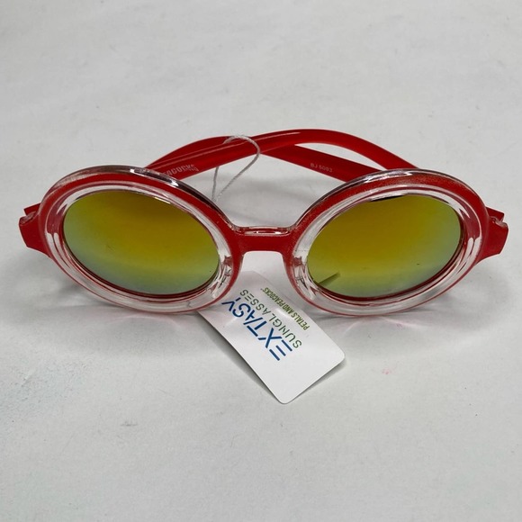 Zumiez Accessories Zumiez Petals And Peacocks Red Round Sunglasses